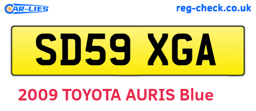 SD59XGA are the vehicle registration plates.