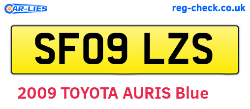 SF09LZS are the vehicle registration plates.