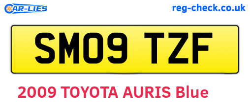 SM09TZF are the vehicle registration plates.