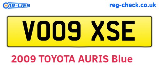 VO09XSE are the vehicle registration plates.