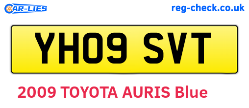 YH09SVT are the vehicle registration plates.