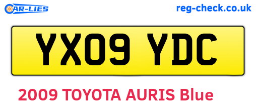 YX09YDC are the vehicle registration plates.