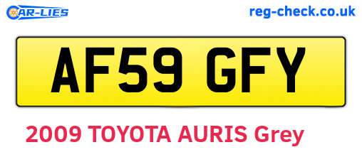 AF59GFY are the vehicle registration plates.