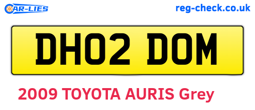 DH02DOM are the vehicle registration plates.