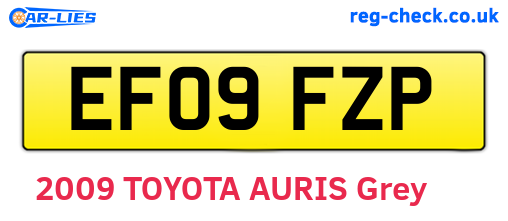 EF09FZP are the vehicle registration plates.