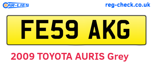 FE59AKG are the vehicle registration plates.