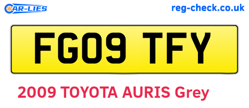 FG09TFY are the vehicle registration plates.