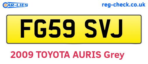 FG59SVJ are the vehicle registration plates.