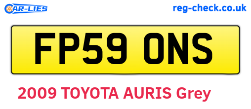 FP59ONS are the vehicle registration plates.