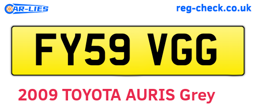 FY59VGG are the vehicle registration plates.