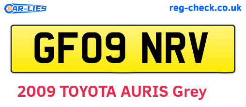 GF09NRV are the vehicle registration plates.