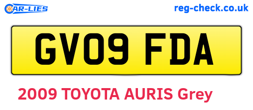 GV09FDA are the vehicle registration plates.