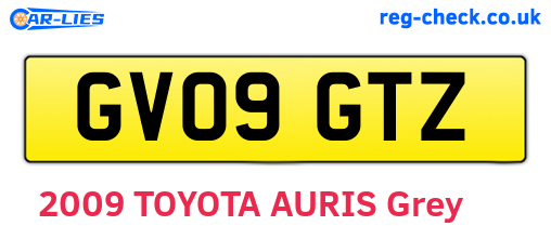 GV09GTZ are the vehicle registration plates.