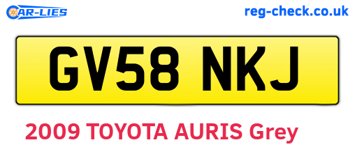 GV58NKJ are the vehicle registration plates.