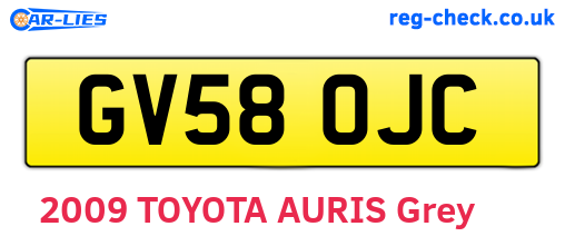 GV58OJC are the vehicle registration plates.
