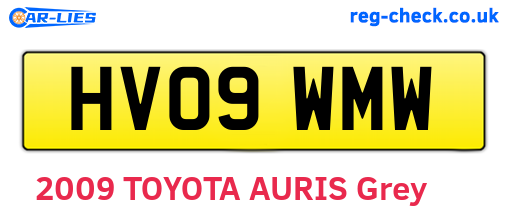 HV09WMW are the vehicle registration plates.