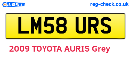 LM58URS are the vehicle registration plates.
