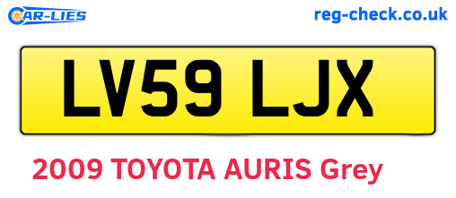 LV59LJX are the vehicle registration plates.