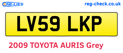 LV59LKP are the vehicle registration plates.