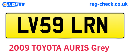 LV59LRN are the vehicle registration plates.