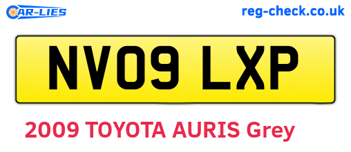 NV09LXP are the vehicle registration plates.