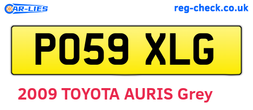 PO59XLG are the vehicle registration plates.
