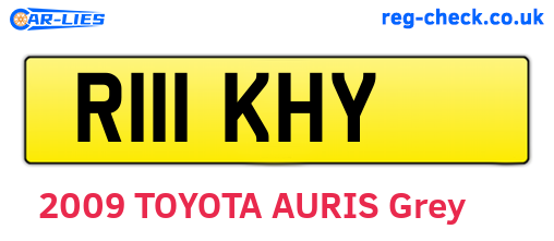 R111KHY are the vehicle registration plates.