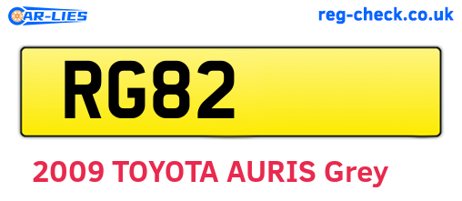 RG82 are the vehicle registration plates.
