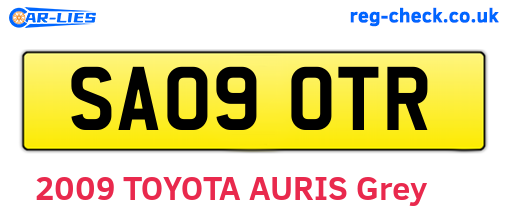 SA09OTR are the vehicle registration plates.