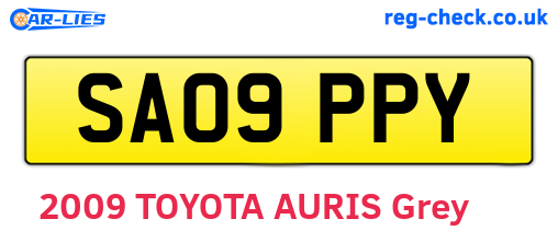 SA09PPY are the vehicle registration plates.