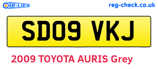 SD09VKJ are the vehicle registration plates.