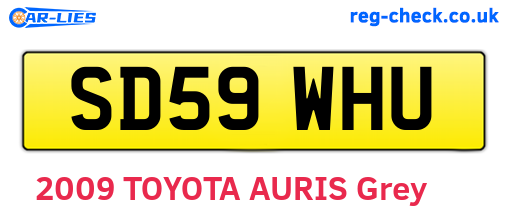 SD59WHU are the vehicle registration plates.