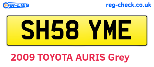 SH58YME are the vehicle registration plates.