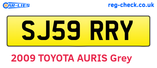 SJ59RRY are the vehicle registration plates.