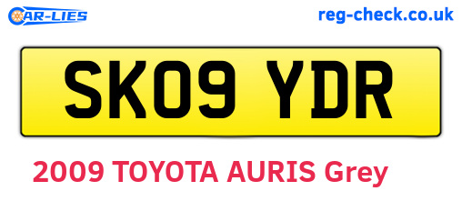 SK09YDR are the vehicle registration plates.