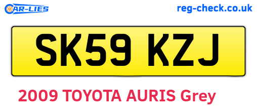 SK59KZJ are the vehicle registration plates.
