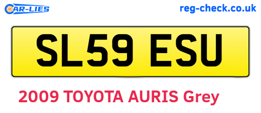 SL59ESU are the vehicle registration plates.