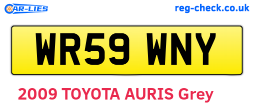 WR59WNY are the vehicle registration plates.