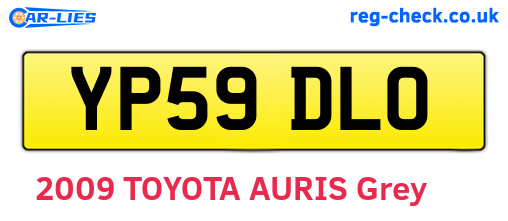 YP59DLO are the vehicle registration plates.