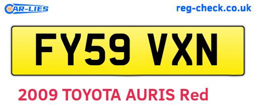 FY59VXN are the vehicle registration plates.