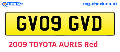 GV09GVD are the vehicle registration plates.