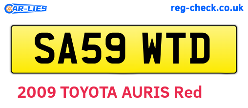 SA59WTD are the vehicle registration plates.