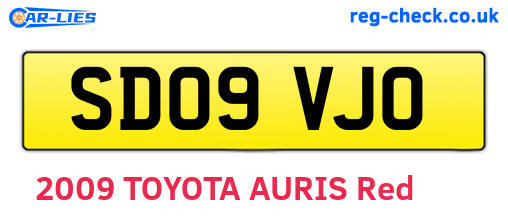 SD09VJO are the vehicle registration plates.