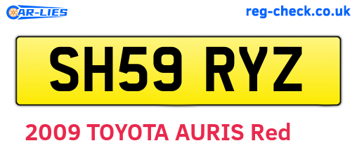 SH59RYZ are the vehicle registration plates.