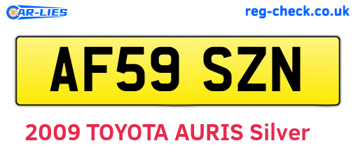 AF59SZN are the vehicle registration plates.