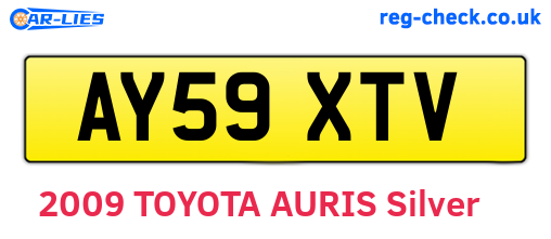 AY59XTV are the vehicle registration plates.