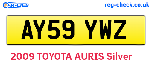 AY59YWZ are the vehicle registration plates.