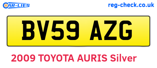 BV59AZG are the vehicle registration plates.