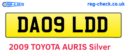 DA09LDD are the vehicle registration plates.