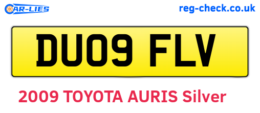 DU09FLV are the vehicle registration plates.